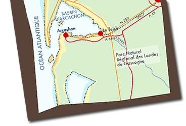 Plan d'accès au Teich