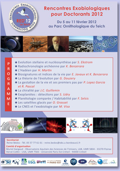 Programme 2011 des rencontres exobiologiques pour doctorants